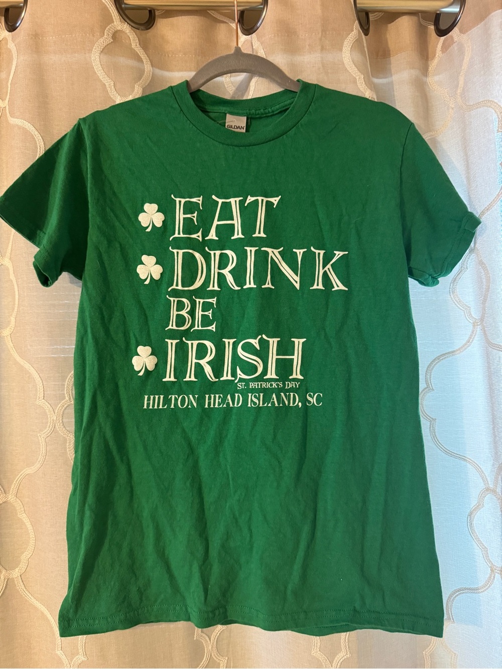 Gildan Green 'Eat Drink Be Irish' Short Sleeve Tee